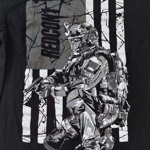 Redcon1 short sleeve T-shirt black with graphic design men's size S - Picture 3 of 8